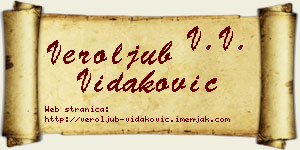 Veroljub Vidaković vizit kartica